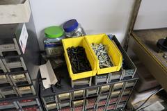 (3) Organizers with Contents of Fasteners, Bolts, Nuts, Dowels, Thread Chasers, etc