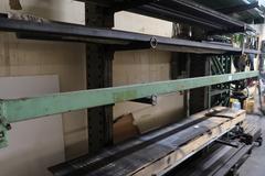 Cantilever Style Stock Rack with Contents of Material and Pallet Racking