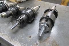 Cat 40 Taper Tool Holders (2) Tap Drivers, (1) Keyless Drill Chuck, (1) end Mill Holder, Haas Retention Knobs