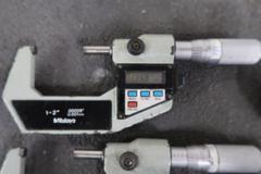 Mitutoyo .00005" Digital Micrometers: (4), 0-1", (2) 1-2" & (1) 3-4"