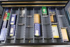 HUGE Lot of Perishable Tooling With Cabinets.  ORGANIZED & LABELED.  MOSTLY NEW