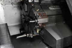 Mazak QuickTurn 12C CNC Lathe with Gantry Loader and Work Stocker