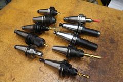 End Mill Style Cat 40 Tool Holders, (10)
