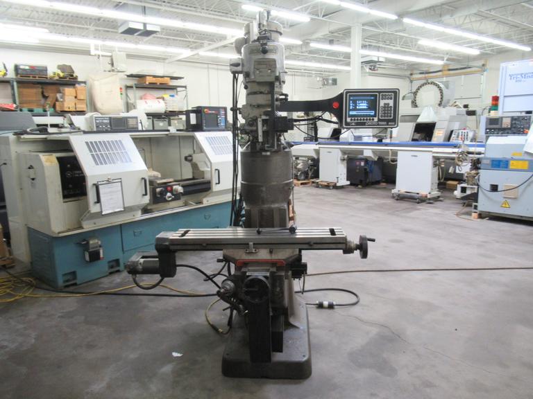 Bridgeport Series 1 CNC Vertical Mill with Prototrak MX2 2-Axis CNC Control, 3 Axis DRO, Variable Speed Spindle
