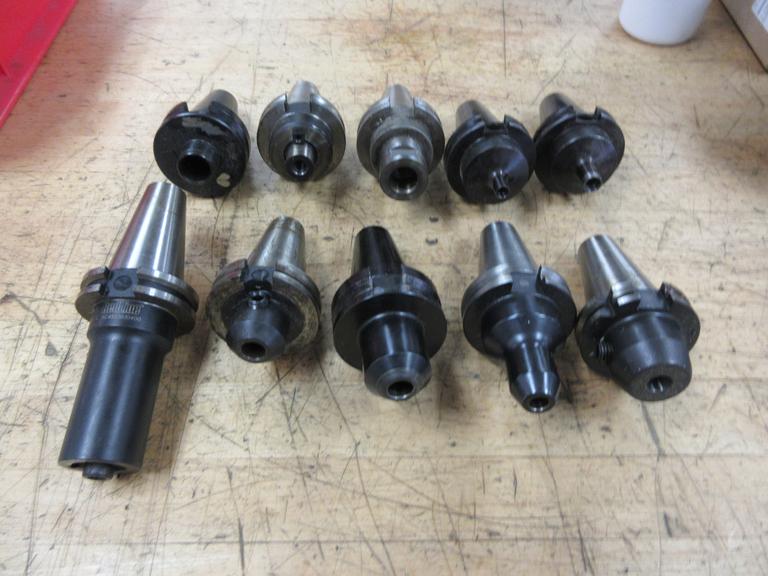 CAT 40 Taper Tool Holders, Various Types, (11 pcs) No Retention Knobs