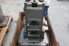 (2) KURT 4-Sided Tombstones with 6" Vises, 400MM Bases, Mounted on Haas EC-400 Pallets