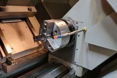 Haas DS-30Y CNC Multi-Axis Turning Center with Sub-Spindle, Haas Magazine Barfeeder, Y-Axis, High Torque Live Milling Turret,  Parts Catcher, High Pressure Coolant, Chip Conveyor.