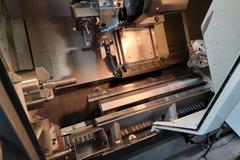 Haas DS-30Y CNC Multi-Axis Turning Center with Sub-Spindle, Haas Magazine Barfeeder, Y-Axis, High Torque Live Milling Turret,  Parts Catcher, High Pressure Coolant, Chip Conveyor.