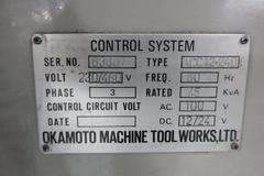 Okamoto ACC 12-24DX 3-Axis Automatic Surface Grinder, 2-Axis Digital Readout, Magnetic Chuck