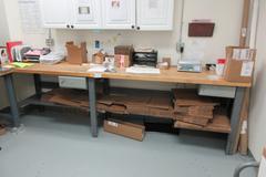 Metal Frame Wood Top Work Benches: (3)