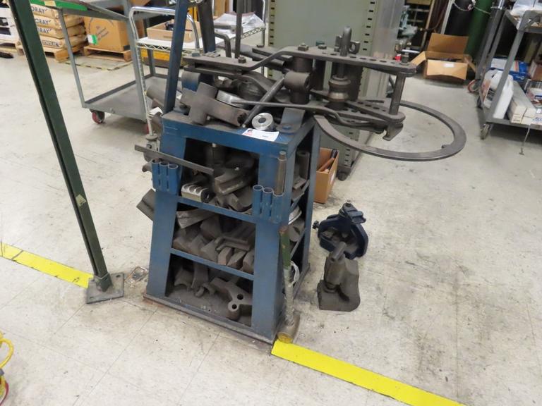 Hossfeld Model No. 2 Bar & Tubing Bender with Many Dies, & Attachments, with Stand 