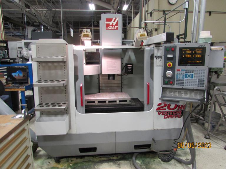 Haas VF-2 CNC Vertical Machining Center with 2-Speed Gearbox, 4th Axis Drive, Coolant System