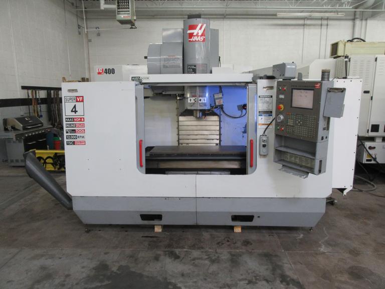 Haas VF-4SS CNC Vertical Machining Center, 12,000 RPM, 24 ATC, 4th Axis Drive, Probing, Thru-Spindle Coolant