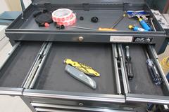 Rock River Rolling Tool Chest with Upper Box and Contents of Hand Tools