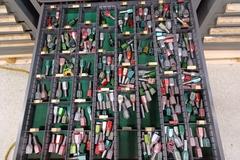 Machines Used | Inch Plug Gages in 12 drawer Vidmar Cabinet, .255-.549