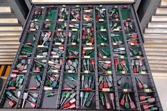 Machines Used | Inch Plug Gages in 12 drawer Vidmar Cabinet, .255-.549