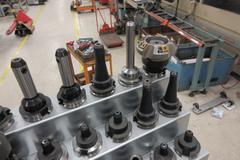 Cat 40 Tool Holders (44), Mostly End Mill Type, (4) 5) Keyless Chuck, (1) Shell Mill.  Rack Included