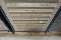 Stanley Vidmar 17-Drawer Cabinet Packed with Drills, Taps, Dies, Metric Drills, Metric Taps and MORE