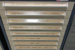 Stanley Vidmar 17-Drawer Cabinet Packed with Drills, Taps, Dies, Metric Drills, Metric Taps and MORE