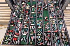 Machines Used | Inch Plug Gages in 12 drawer Vidmar Cabinet, .255-.549