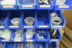 Acro-Mils Double Sided Rolling Bin Storage Systems with Bins and Hardware