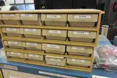 11-Drawer Stanley Vidmar Cabinet with Contents of Tap & Die wrenches, Expandable Reamers, Taps, Laps, Extrusion Hardware, Drill Blanks and More