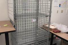 Uline Rolling Wire Rack with Security Cage