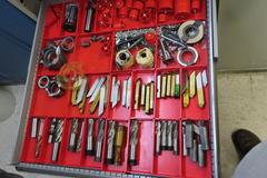Machines Used | Lista Workbench Tool Cabinet and Contents: Drills ...
