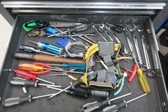 Rock River Rolling Tool Chest with Upper Box and Contents of Hand Tools