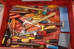 Kennedy Rolling Tool Chest, 7 Drawers, with misc contents.