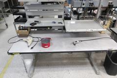 Power Adjustable Work Bench with Power Supply, Light and More