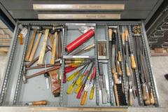 HUGE LOT OF PERISHABLE TOOLING WITH CABINET.  Separated, Labeled & On Pallet.  End Mills, Reamers, Drills, Radius Cutters, Inserts, Carbide and MUCH MORE.  DON"T MISS THIS!! 
