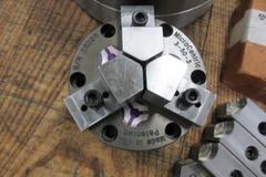 6" and 3" MicroCentric Precision Air Chuck, Model 6-120-3, Comes with 2 New Sets of Top Jaws, Model 3-50-3 comes with Extra Soft Jaws