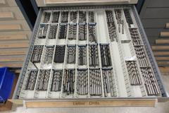 Stanley Vidmar 17-Drawer Cabinet Packed with Drills, Taps, Dies, Metric Drills, Metric Taps and MORE