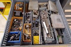 Metal 6 Drawer Vidmar Cabinet With Contents