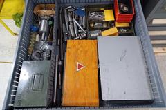Metal 6 Drawer Vidmar Cabinet With Contents
