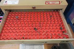 Vermont Gage Minus Gage Pin Set in 4-Drawer Cabinet.  .061" to .750"