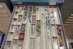 Stanley Vidmar 17-Drawer Cabinet Packed with Drills, Taps, Dies, Metric Drills, Metric Taps and MORE