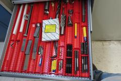 Machines Used | Lista Workbench Tool Cabinet and Contents: Drills ...