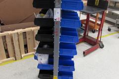 Acro-Mils Double Sided Rolling Bin Storage Systems with Bins and Hardware