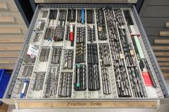 Stanley Vidmar 17-Drawer Cabinet Packed with Drills, Taps, Dies, Metric Drills, Metric Taps and MORE