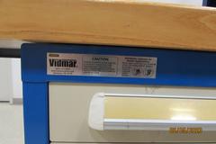 Stanley Vidmar Cabinet Base Work Bench with Maple Top, Work Light & Power Strip