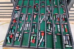 Machines Used | Inch Plug Gages in 12 drawer Vidmar Cabinet, .550-.8595