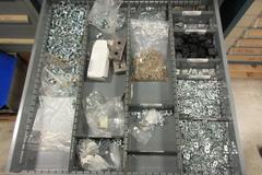 11-Drawer Stanley Vidmar Cabinet with Contents of Tap & Die wrenches, Expandable Reamers, Taps, Laps, Extrusion Hardware, Drill Blanks and More