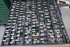 Vidmar Tool Cabinet wih Many Thread Gauges