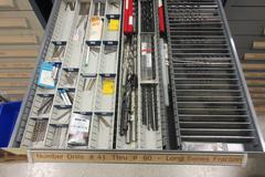 Stanley Vidmar 17-Drawer Cabinet Packed with Drills, Taps, Dies, Metric Drills, Metric Taps and MORE