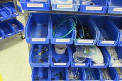 Acro-Mils Double Sided Rolling Bin Storage Systems with Bins and Hardware