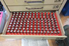 Vermont Gage Minus Gage Pin Set in 4-Drawer Cabinet.  .061" to .750"