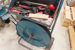 Banding Cart with Tools and Metal Banding Material