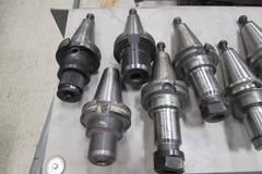 Cat 40 Taper Tool Holders: (5) ER20 Collet Holders, (2) End Mill Holders, (3) Tap Drivers